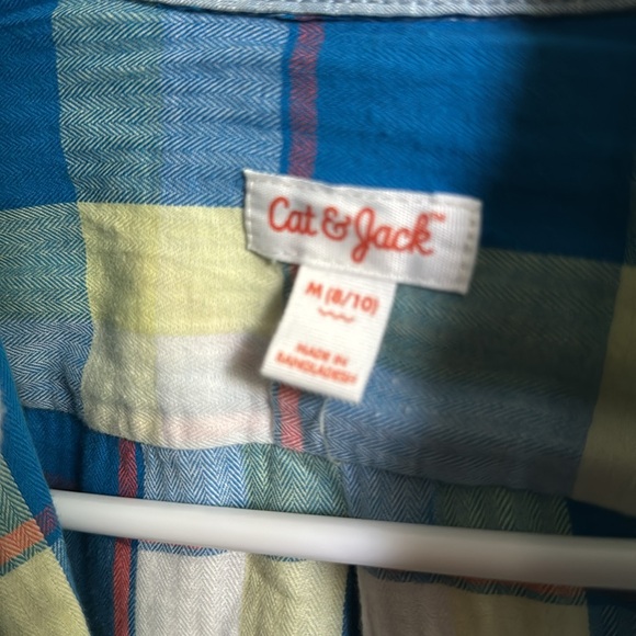 Four Fun colorful plaid button down shirts. - Picture 7 of 9